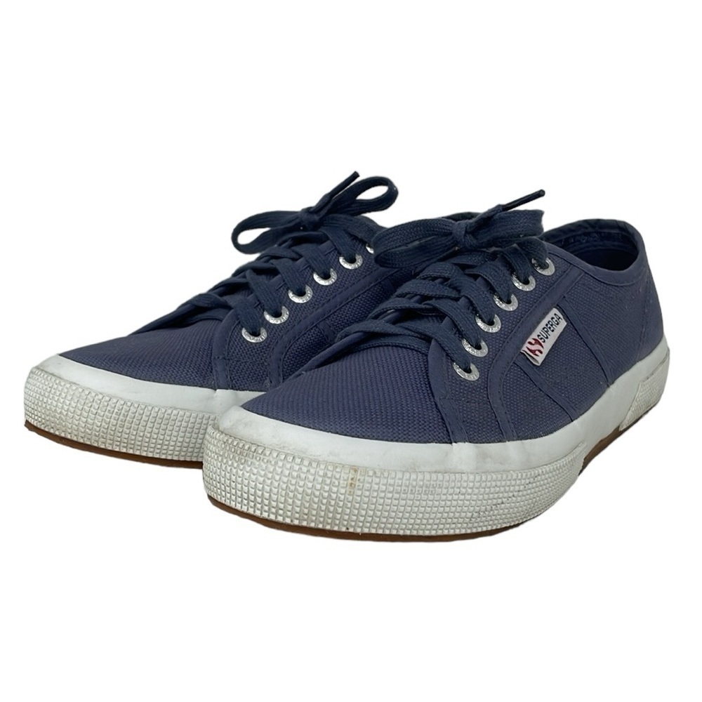 Superga Sneakers Women's 9 Blue Lace Up Shoes Low Top Canvas